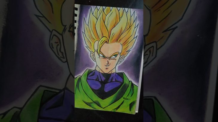 drawing gohan dragon ball z #shorts #drawing #dragonball #anime #gohan