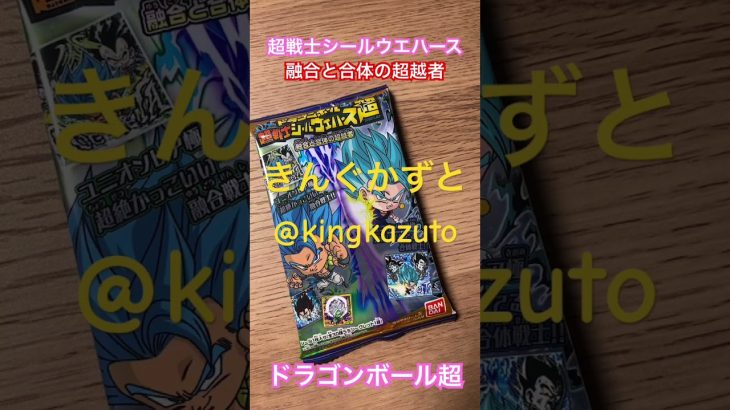 ドラゴンボール超超戦士シールウエハース融合と合体の超越者シークレットシール　きんぐかずと　@kingkazuto  ドラゴンボールグッズ　ドラゴンボールダイマ