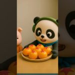 ドラゴンボールみたいなミカンにするヤツ🐼おもしろアニメ【パンダの日常】 #ショート #みかん #おもしろ