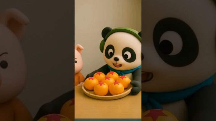 ドラゴンボールみたいなミカンにするヤツ🐼おもしろアニメ【パンダの日常】 #ショート #みかん #おもしろ