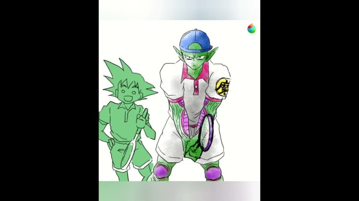 【声付き】大昔のドラゴンボールアニメカレンダーで悟空がテニスウェア着てたの笑ったのでピッコロさんにも着せる