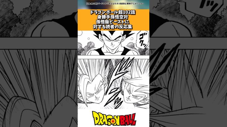 ドラゴンボール超102話身勝手孫悟空対孫悟飯ビーストに対する読者の反応集