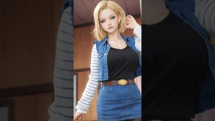 【ドラゴンボール】18号さんの実写化コスプレ#ai #アニメ #ドラゴンボール