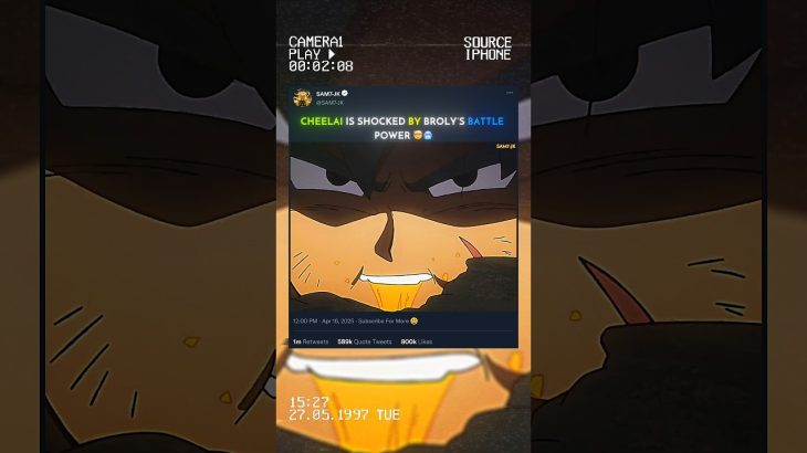 Broly Rocked 🔥 Cheelai Shocked ☠️ #dragonball #shorts