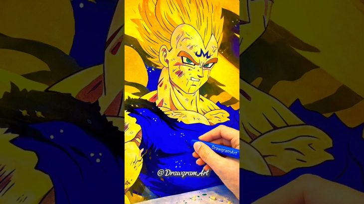 Drawing Majin Vegeta | Dragon Ball Z #shorts #MajinVegeta #DragonBallZ #SuperSaiyan2 #Anime