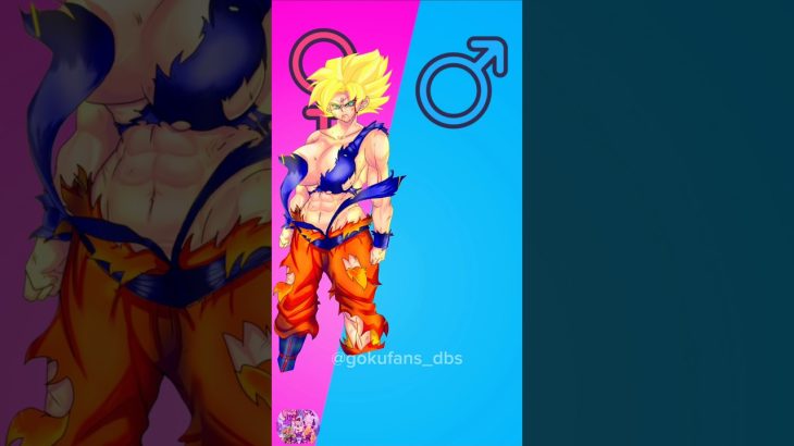 Gender Fusion Dragon ball Character in Gender Swap #shorts #dbs #goku #dragonball