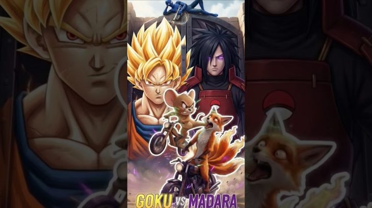 Goku and jerry vs Madra,The Mad Rider  and Ninetail fox #goku #hulk #hulkvideo #shorts