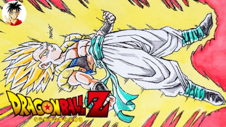 【描いてみた】【音声解説】『ドラゴンボール』超ゴテンクス(模写)/Painting Super Saiyan Gotenks【English Sub】