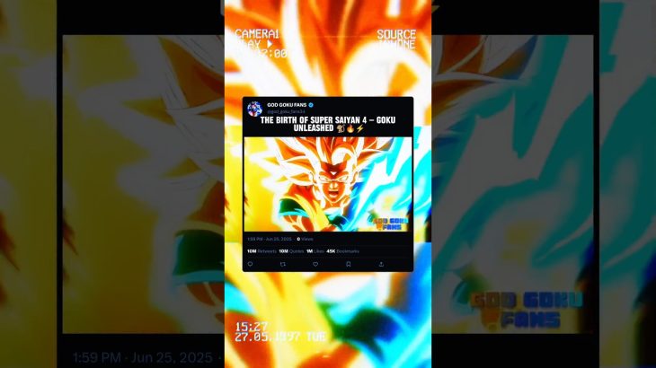 THE BIRTH OF SUPER SAIYAN 4 — GOKU UNLEASHED 🐒🔥⚡ #dragonball #goku #anime #edit #shorts #viral