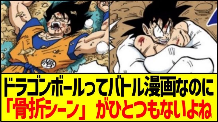 ドラゴンボールってバトル漫画なのに「骨折シーン」がひとつもないよね