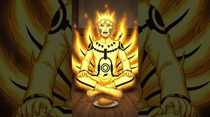 神回！悟空 vs ルフィ vs ナルト！最後の「揚げ物」を賭けた本気の戦い (オチあり)