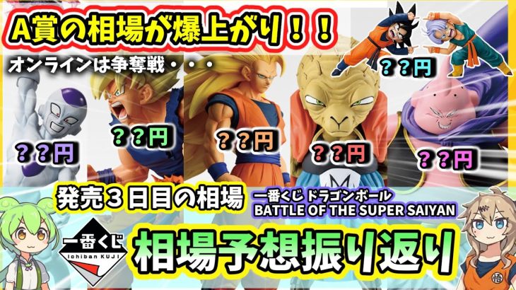 【3日目相場】一番くじ ドラゴンボール BATTLE OF THE SUPER SAIYAN  相場 フィギュア 相場予想振り返り