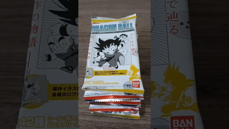 孫悟空＆ギニュー特戦隊リクームものまね【ドラゴンボール40周年記念オリジナルイラストレーションシールウエハース2】✖ 6パック開封！#dragonball #声真似 #開封動画 #孫悟空