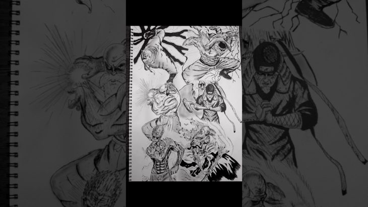 『史上最強』（強過ぎるおじいちゃん達） #アニメ #マンガ #ワンピース #ドラゴンボール #ナルト #ブリーチ #ワンパンマン #イラスト漫画